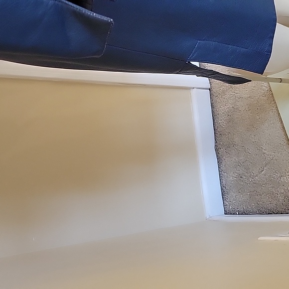 Vintage Blue Leather Dress - Picture 4 of 5